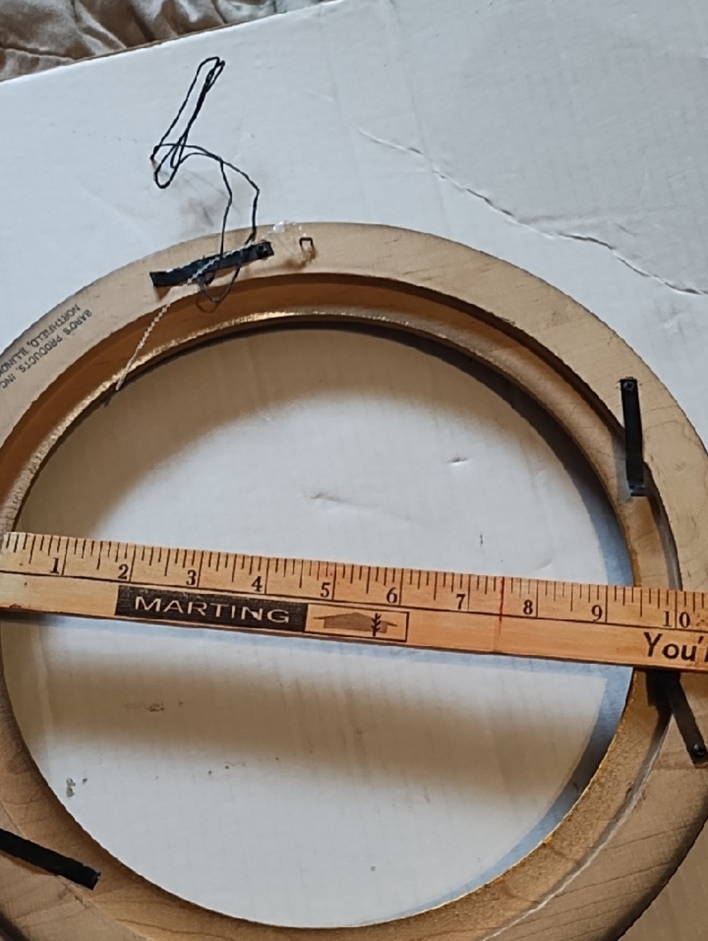 Round Wood Wall Frame - Dark Brown Finish - Picture 15 of 15